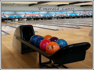 Bowling Balls at Emerald Lanes in Eugene, Oregon